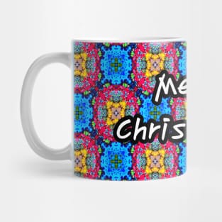 Colorful Christmas tree patterns. Mug